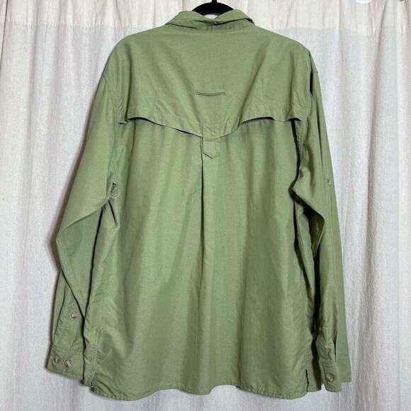 Exofficio Fishing Outdoor Long Sleeve Shirt Vented Chest Pockets Men's Large - Picture 2 of 9
